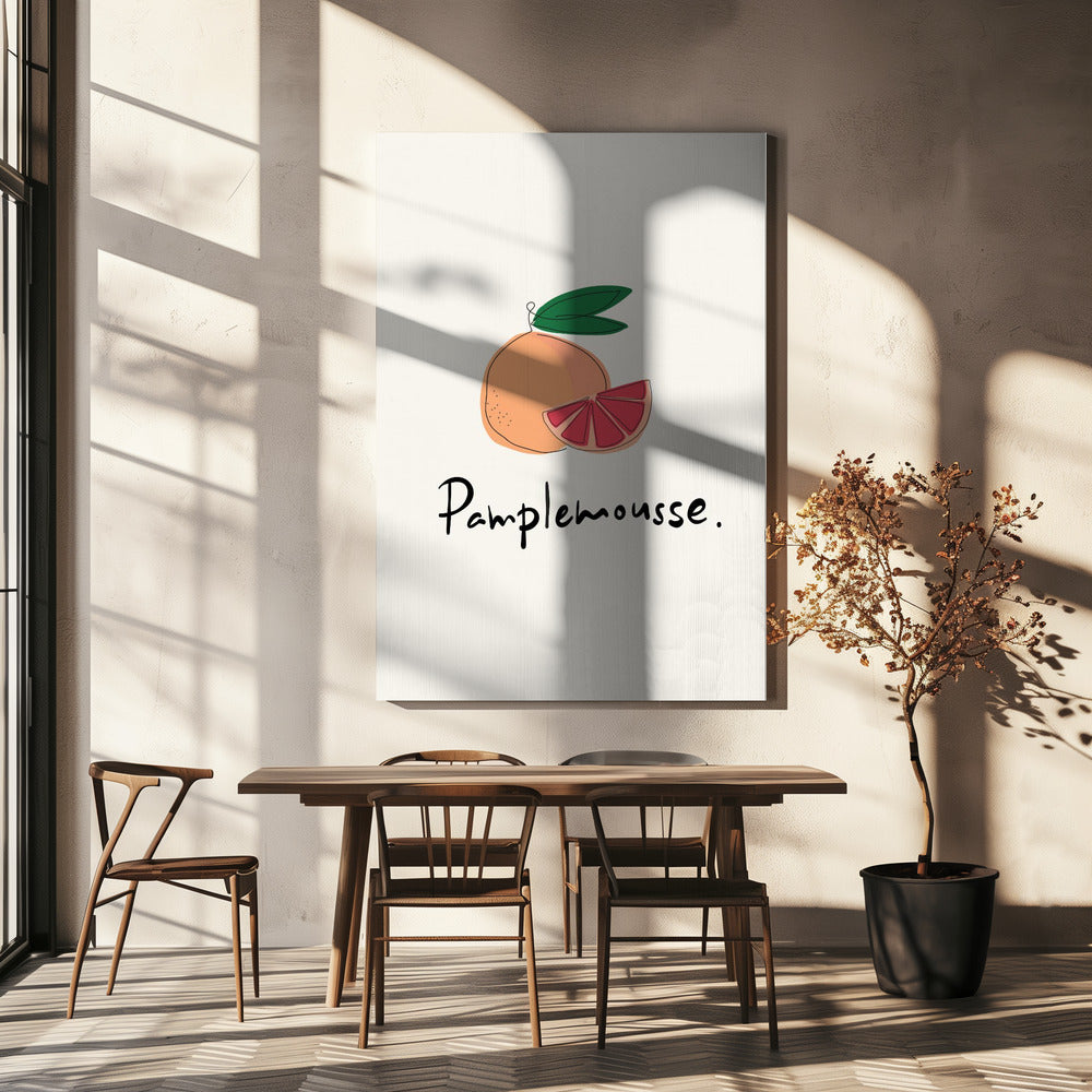 Moderne Franse fruitcollectie "Grapefruit / Pompelmoes" | Canvas