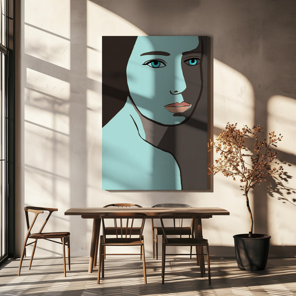 Blauwe vrouw | Canvas