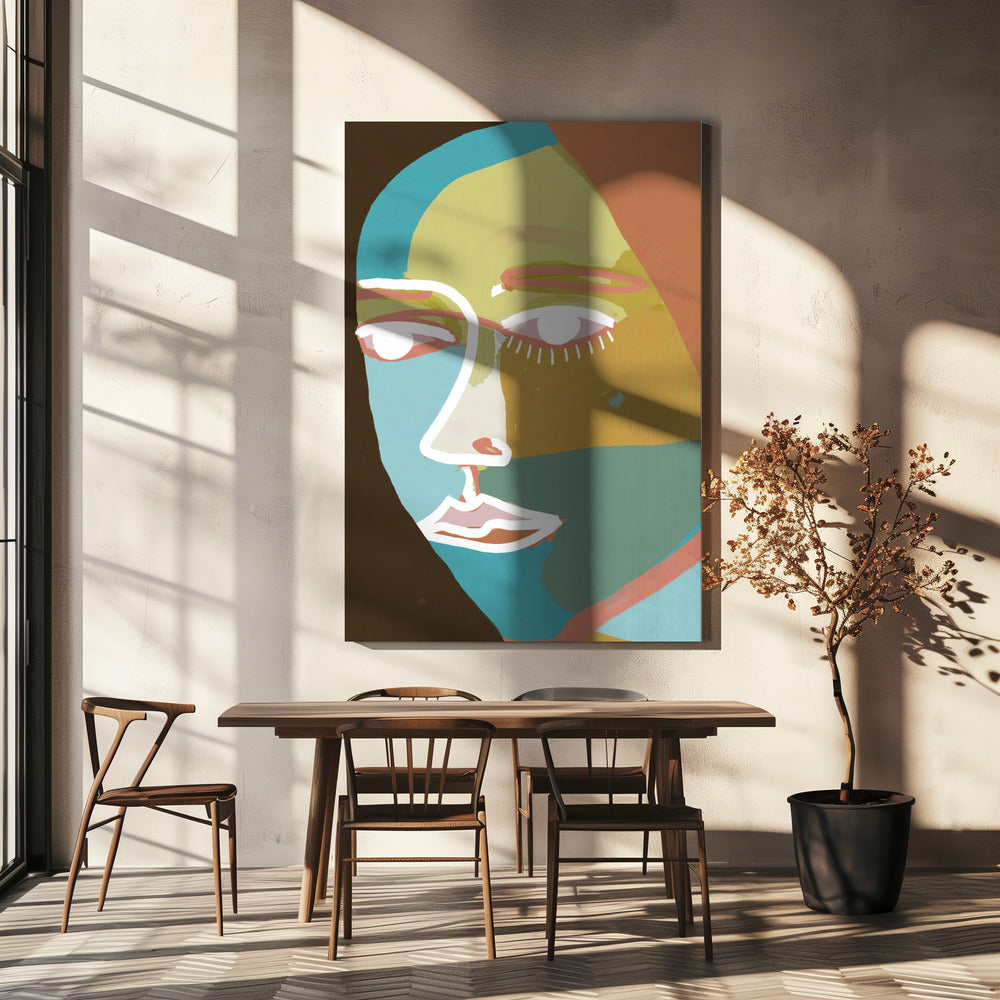 Abstract lijnvlak | Canvas