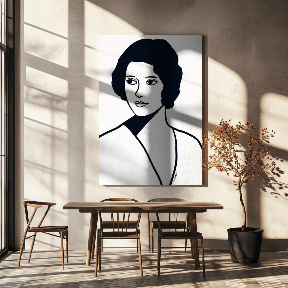 Vintage vrouw | Canvas