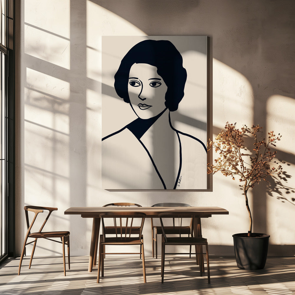 Vintage vrouw | Canvas