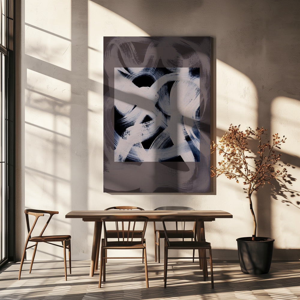 Abstracte penseelstreken 164X | Canvas