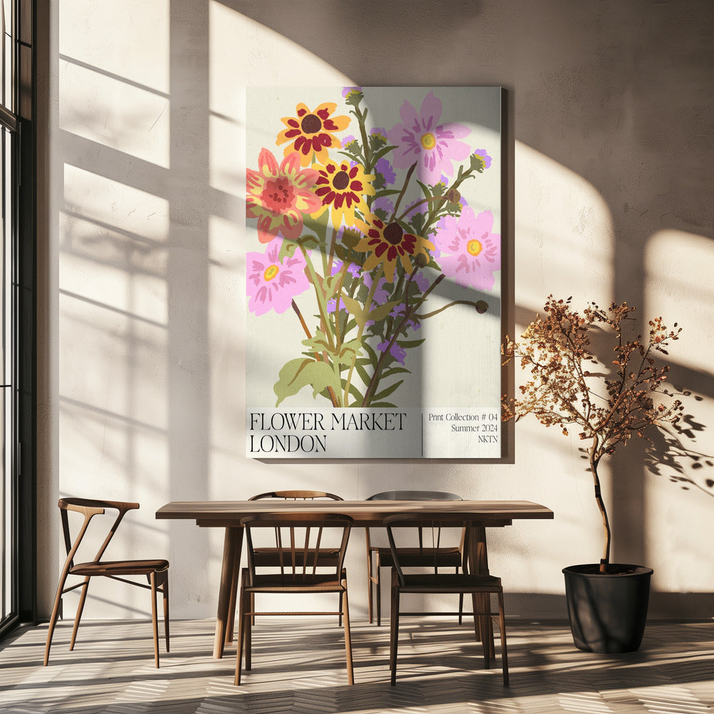 Bloemenmarkt Londen | Canvas