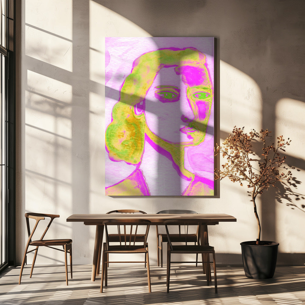 Ik ben een vrouw paars | Canvas