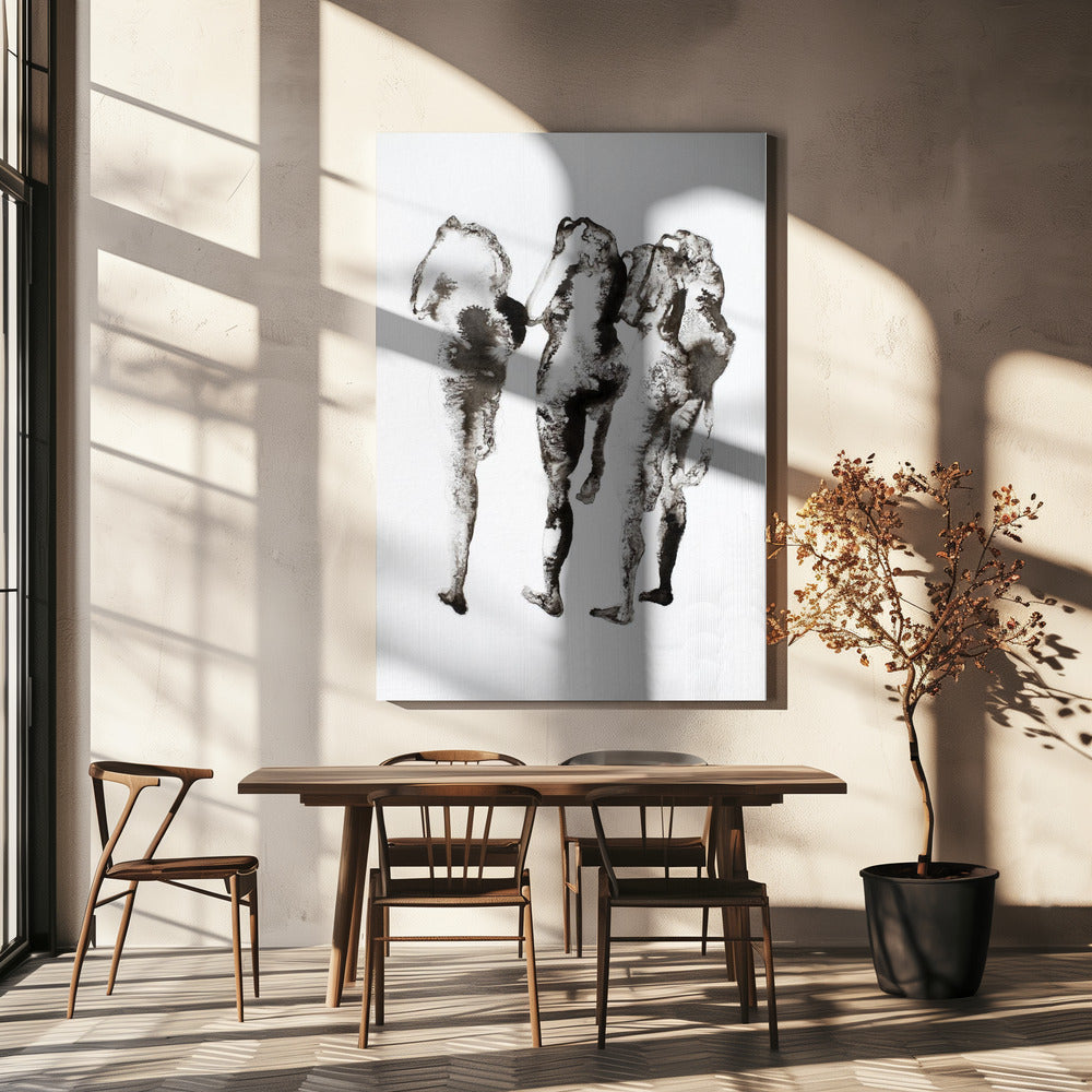 Four Figures (naar Muybridge) Verbeterde Sr | Canvas