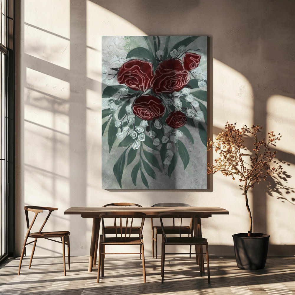 Zeldah rode rozen | Canvas