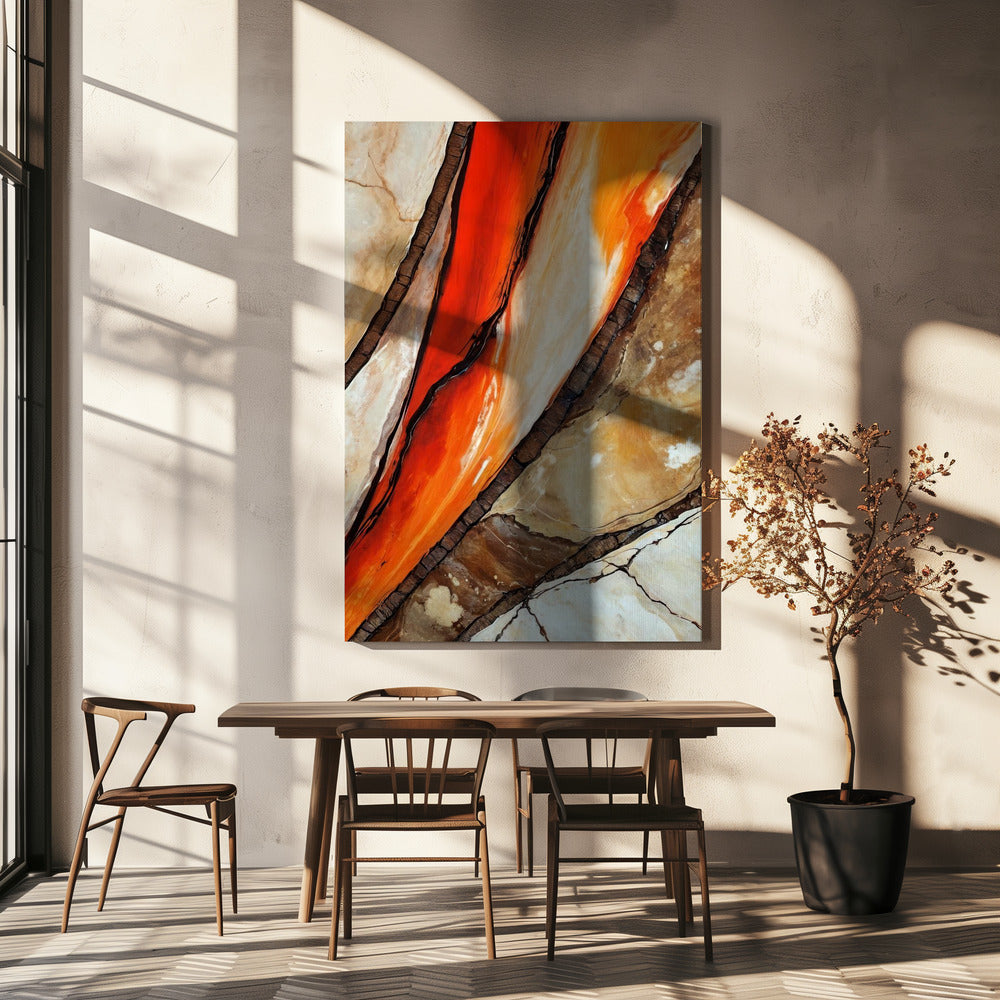 Vurige Canyon Veins | Canvas
