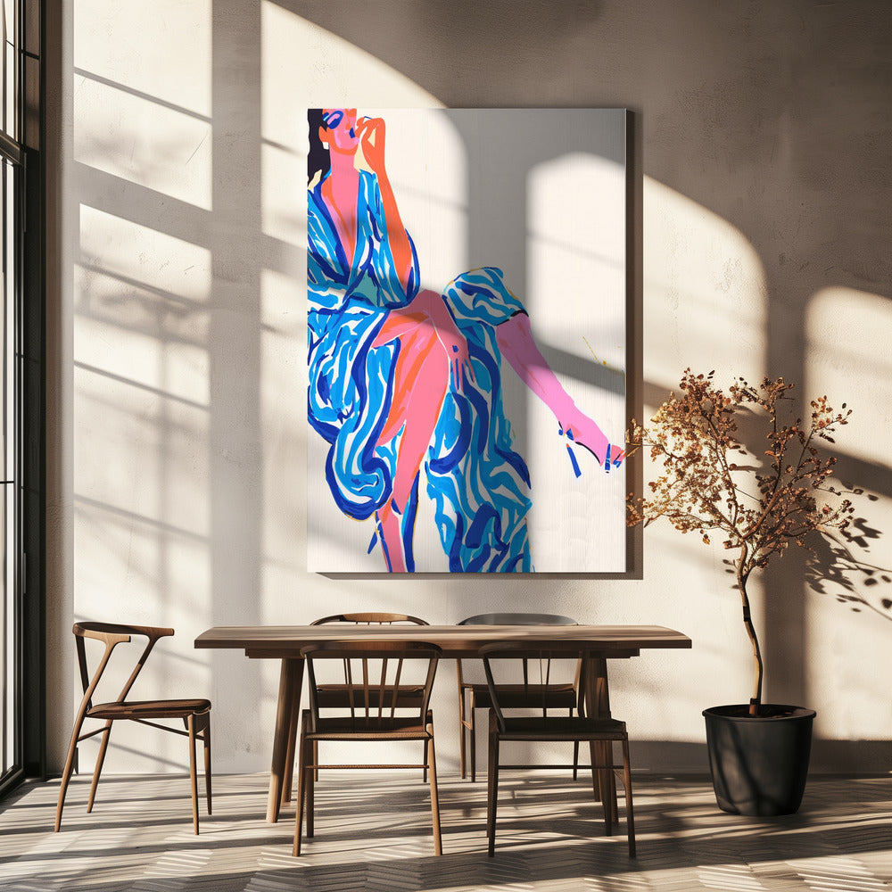 Portret Vrouw in gewaad | Canvas