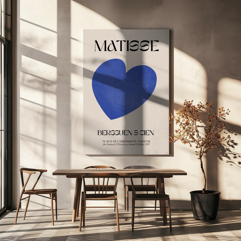 Blauw Hart | Canvas