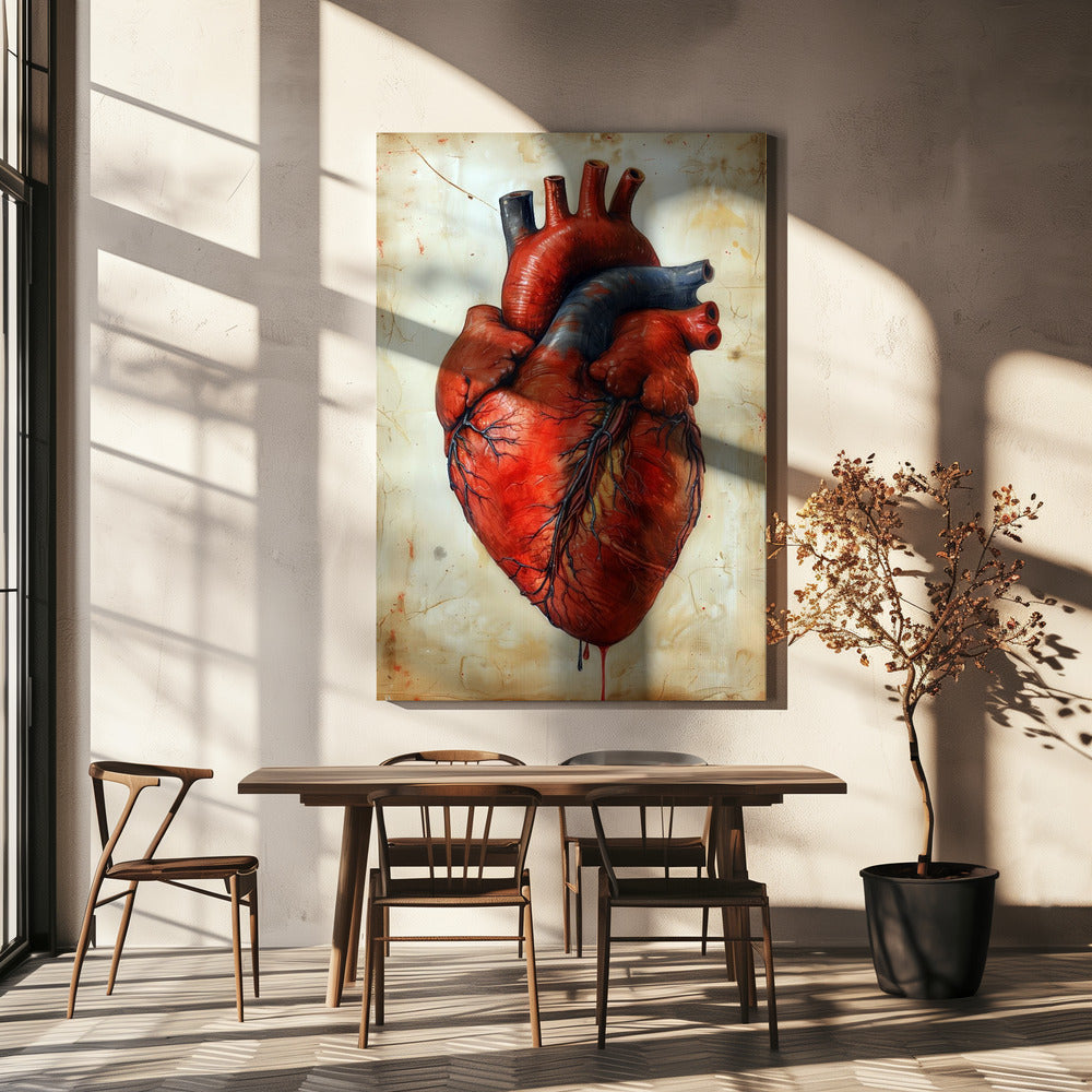 Anatomie Kunst 3 hart | Canvas