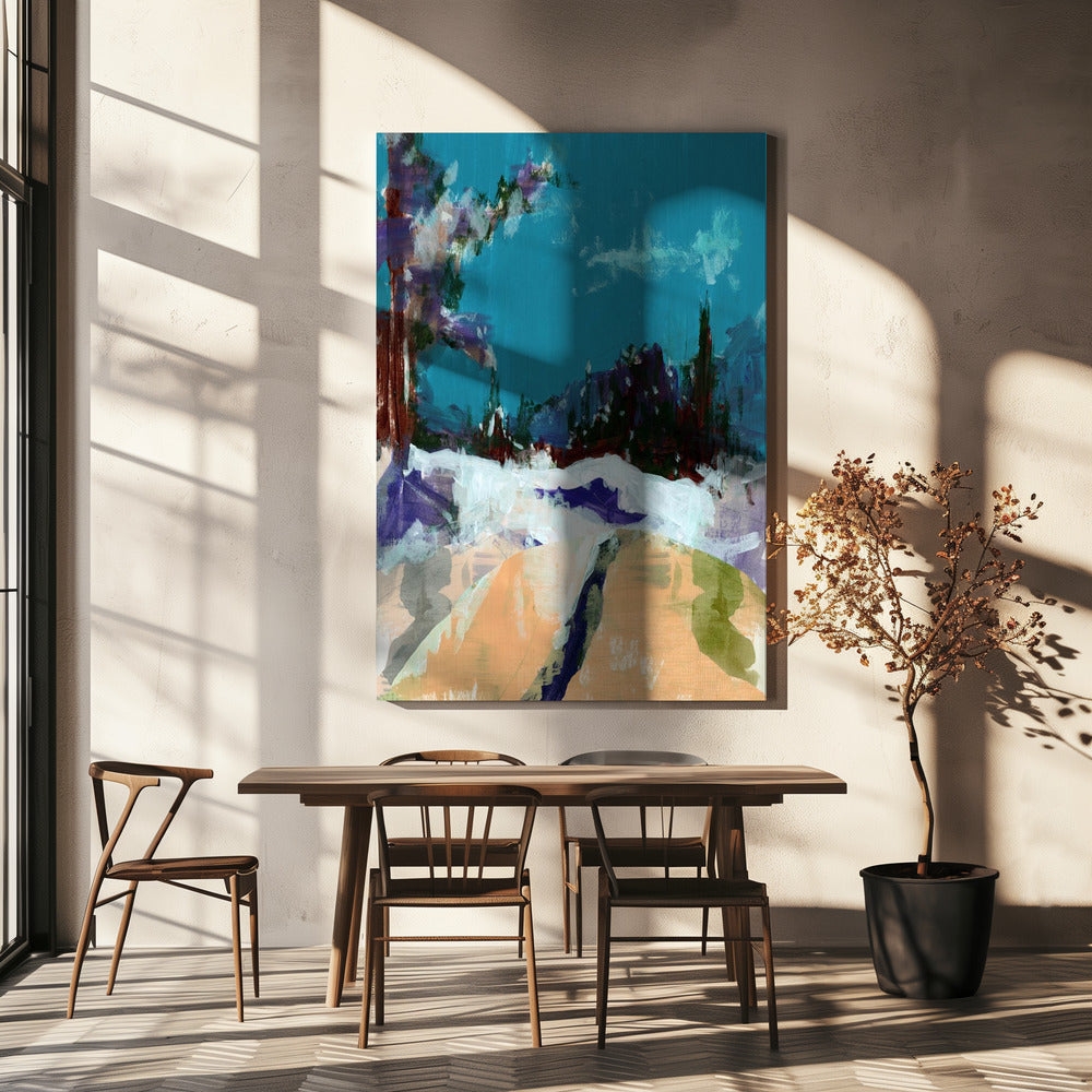 Wintertafereel in het bos 1 | Canvas