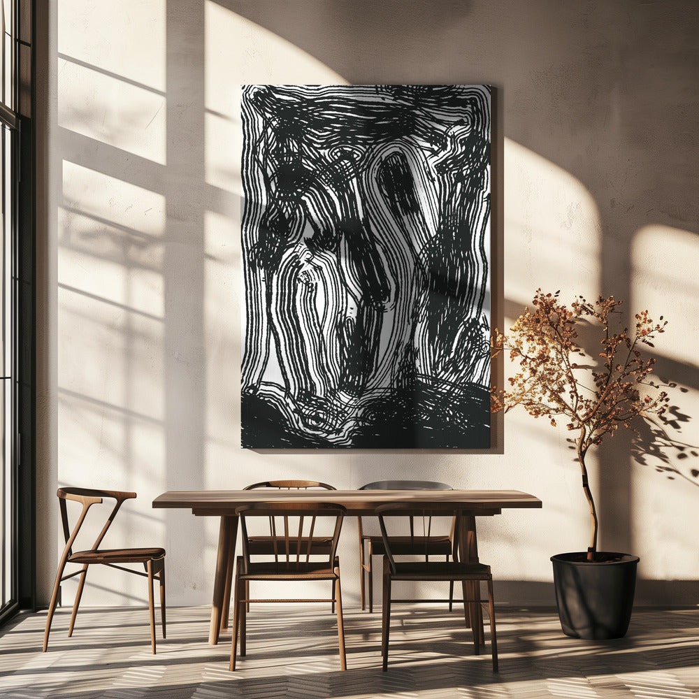 Vloeiende lijnen dansen | Canvas