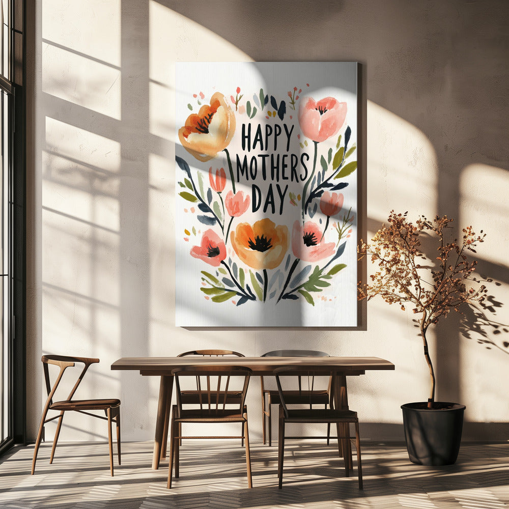 Bloemenmoeders omhelzing | Canvas