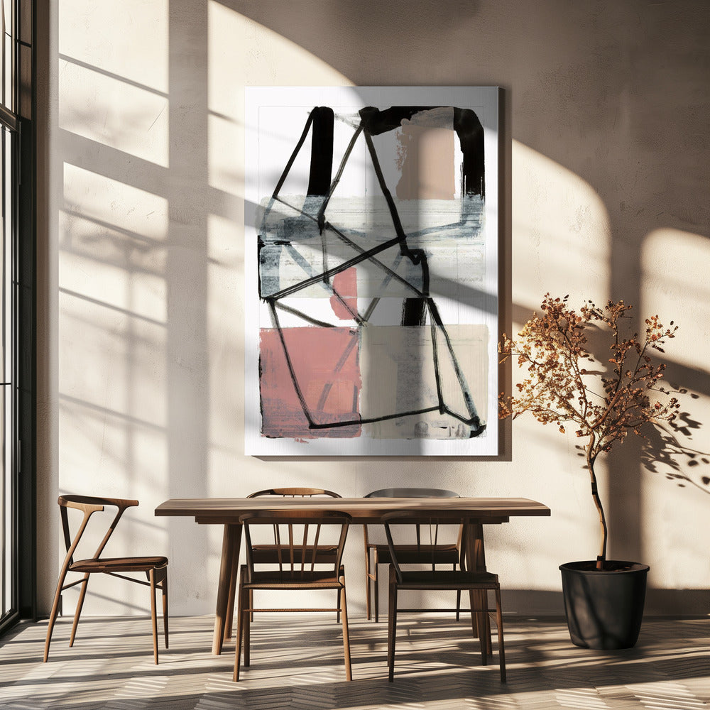 Lijnkunst Patchwork Print Nr. 1 | Canvas