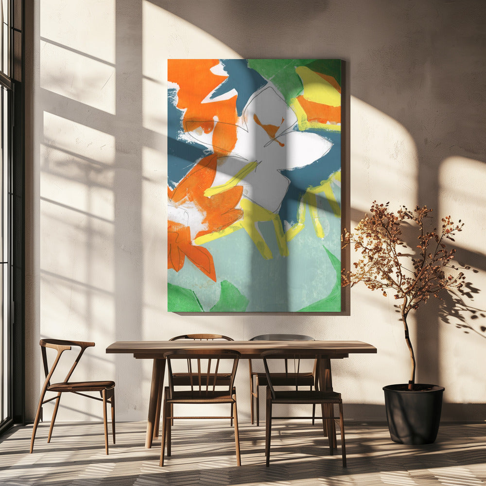 Zachte rustieke heldere bloemenprint nr. 1 | Canvas