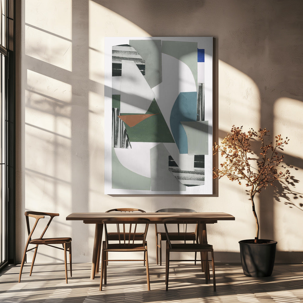 Neutrale geometrische print nr. 1 | Canvas