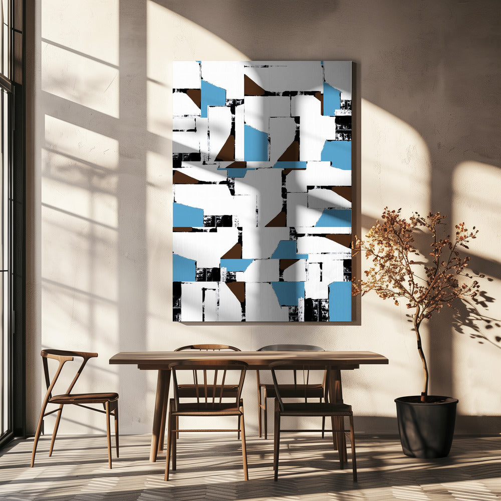 Abstracte neutrale geometrie nr. 3 | Canvas