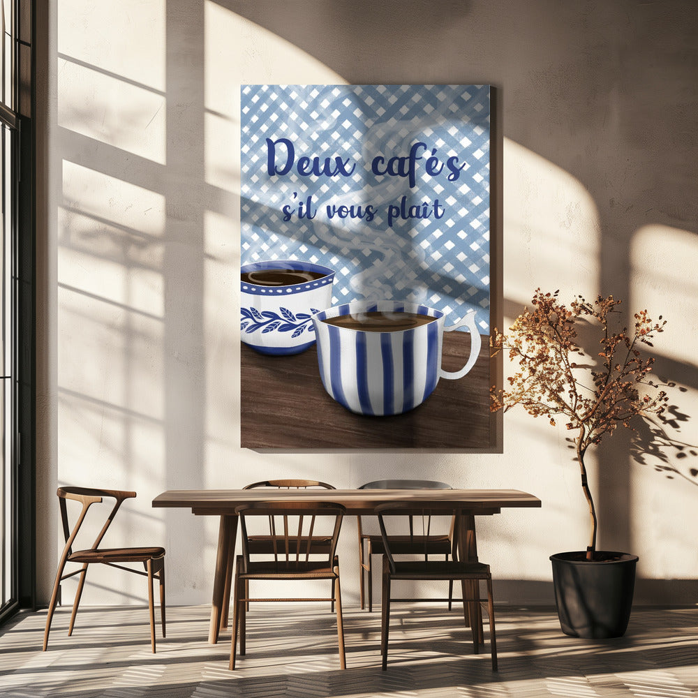 Twee koffie alstublieft | Canvas
