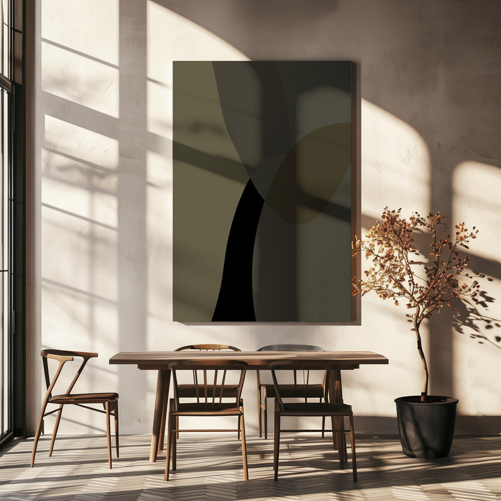Abstracte neutrale vormen print 1 | Canvas