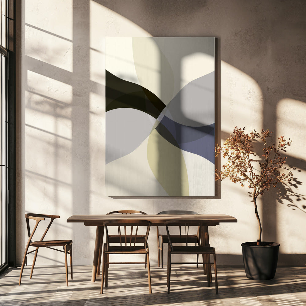 Abstracte neutrale vormen print 3 | Canvas