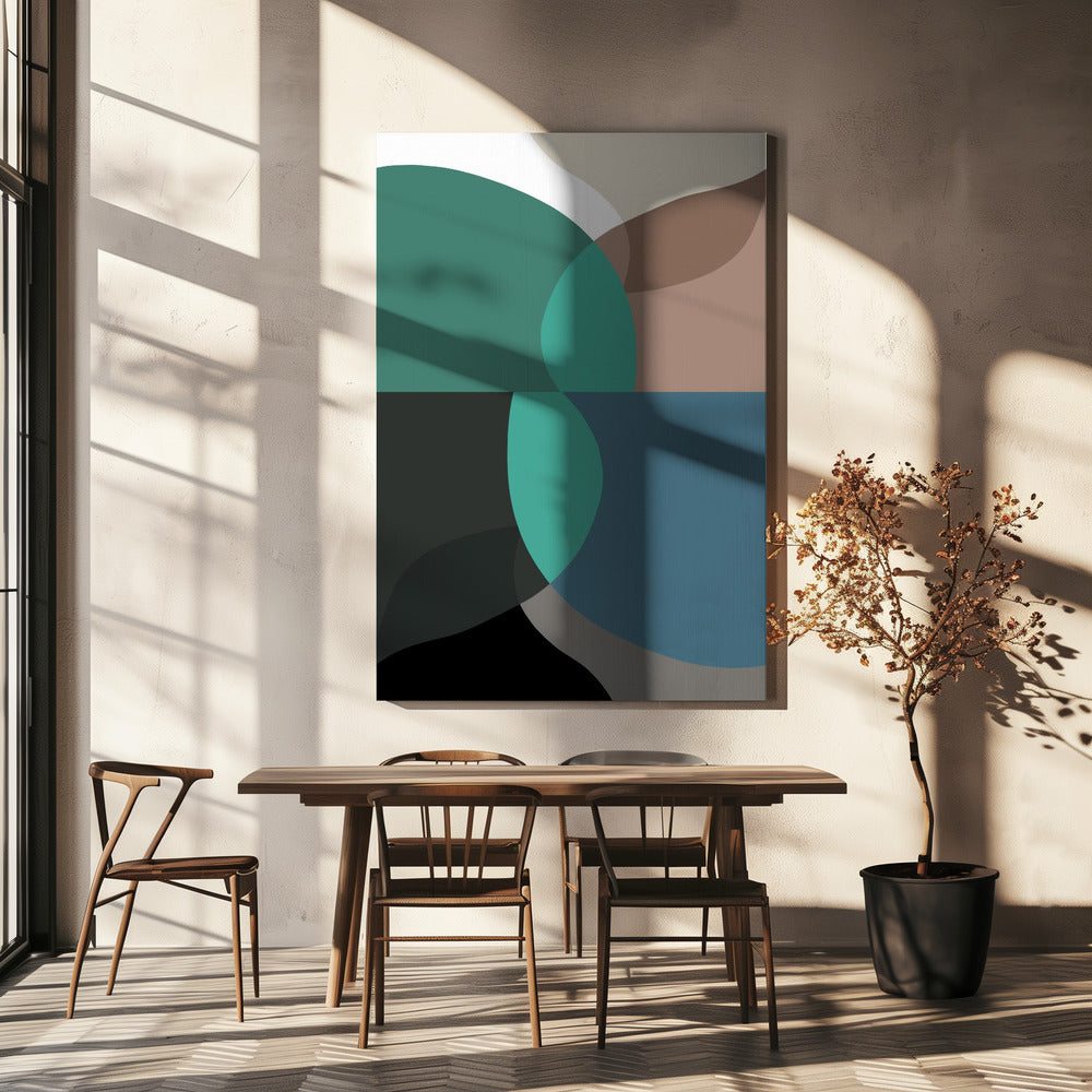 Abstracte vormen kunstdruk nr. 2 | Canvas