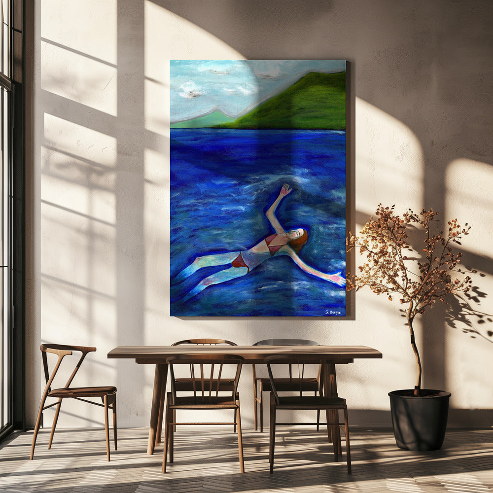 De zwemmer | Canvas