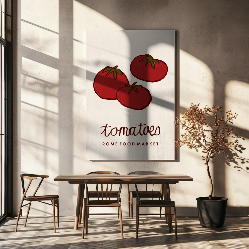 Eetkunst - Tomatenmarkt Rome | Canvas