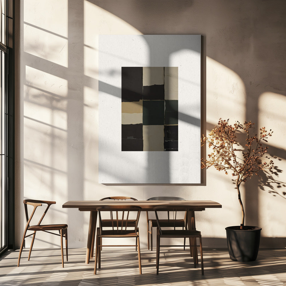 Gestructureerde rasterharmonie | Canvas