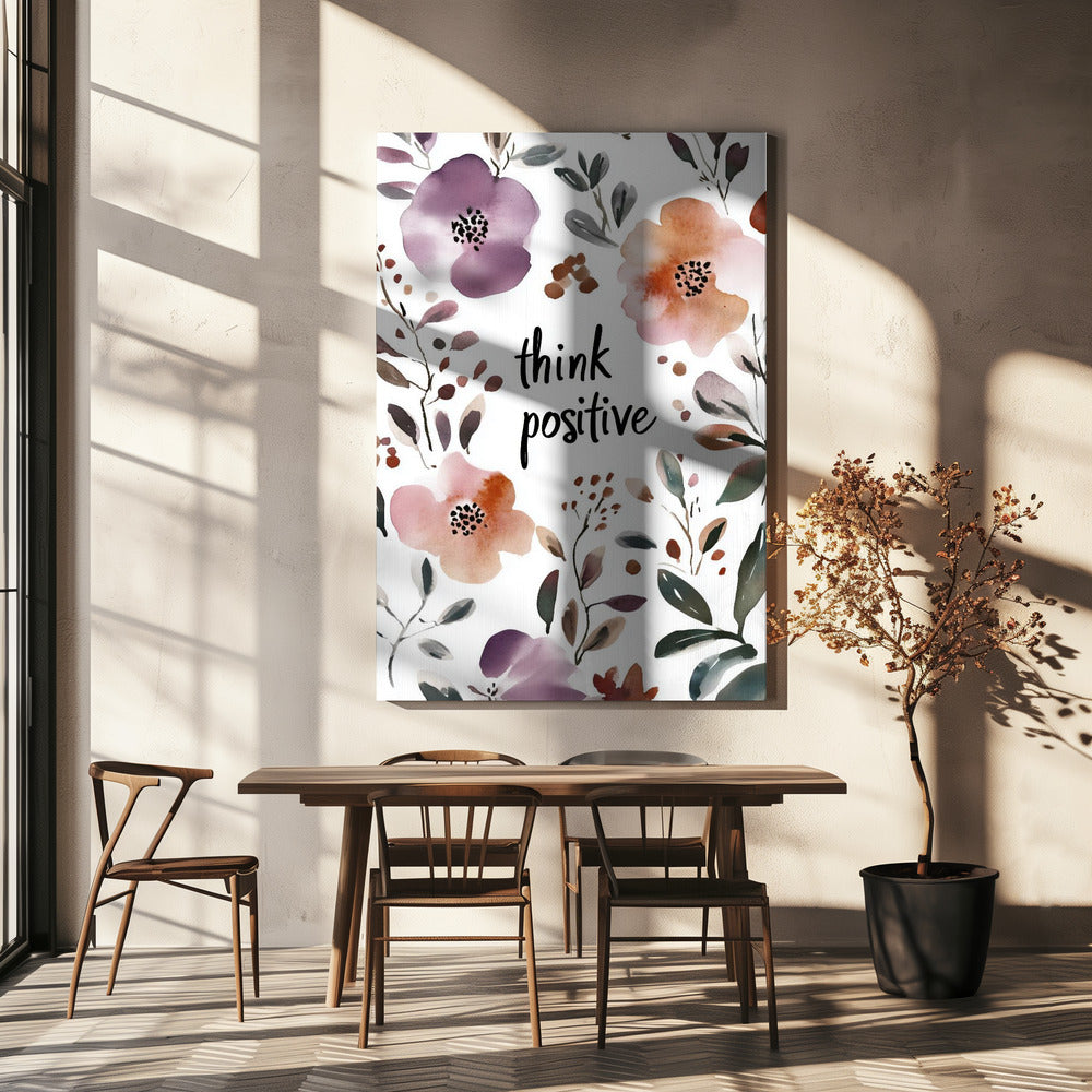 Bloemenpositiviteitsuitbarsting | Canvas