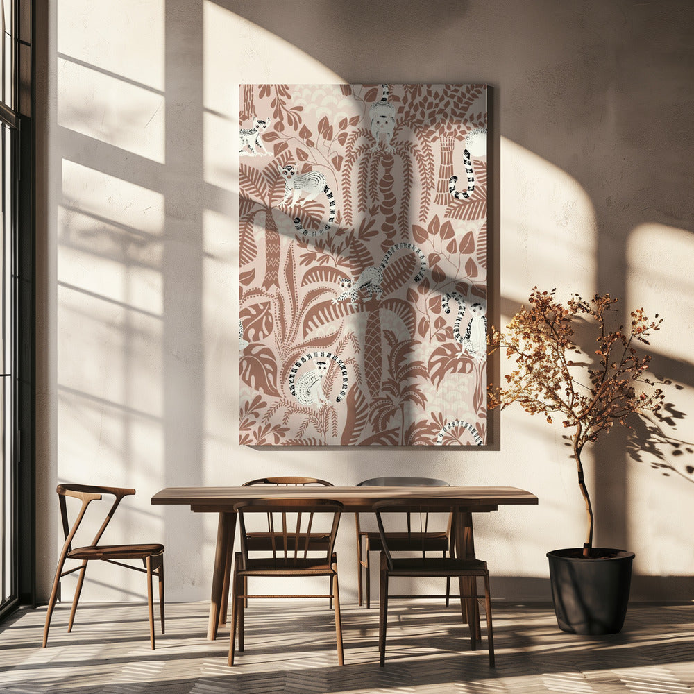 Jungle avontuur Mocha Mousse | Canvas