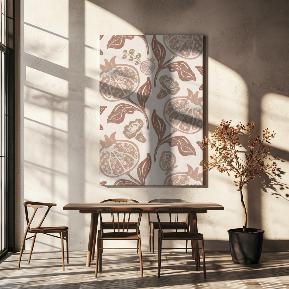 Granaatappelpatroon | Canvas