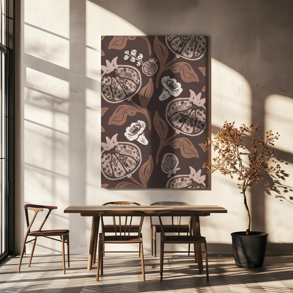 Granaatappelpatroon | Canvas