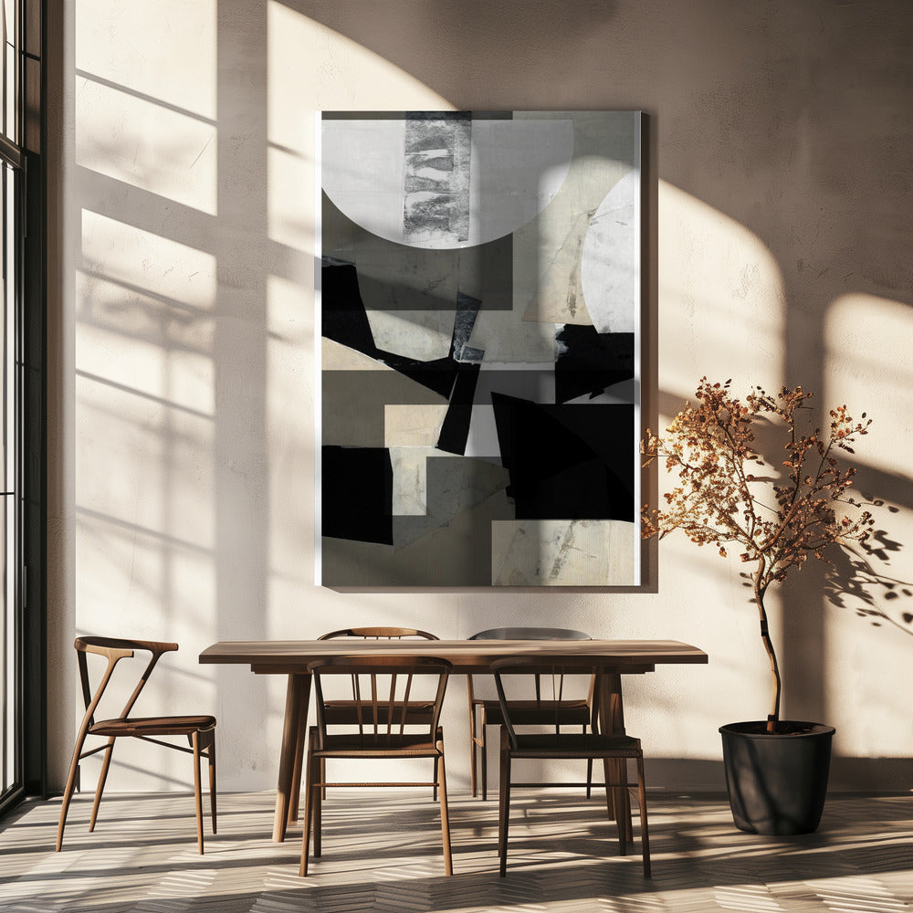 Monochrome compositie nr. 1 | Canvas