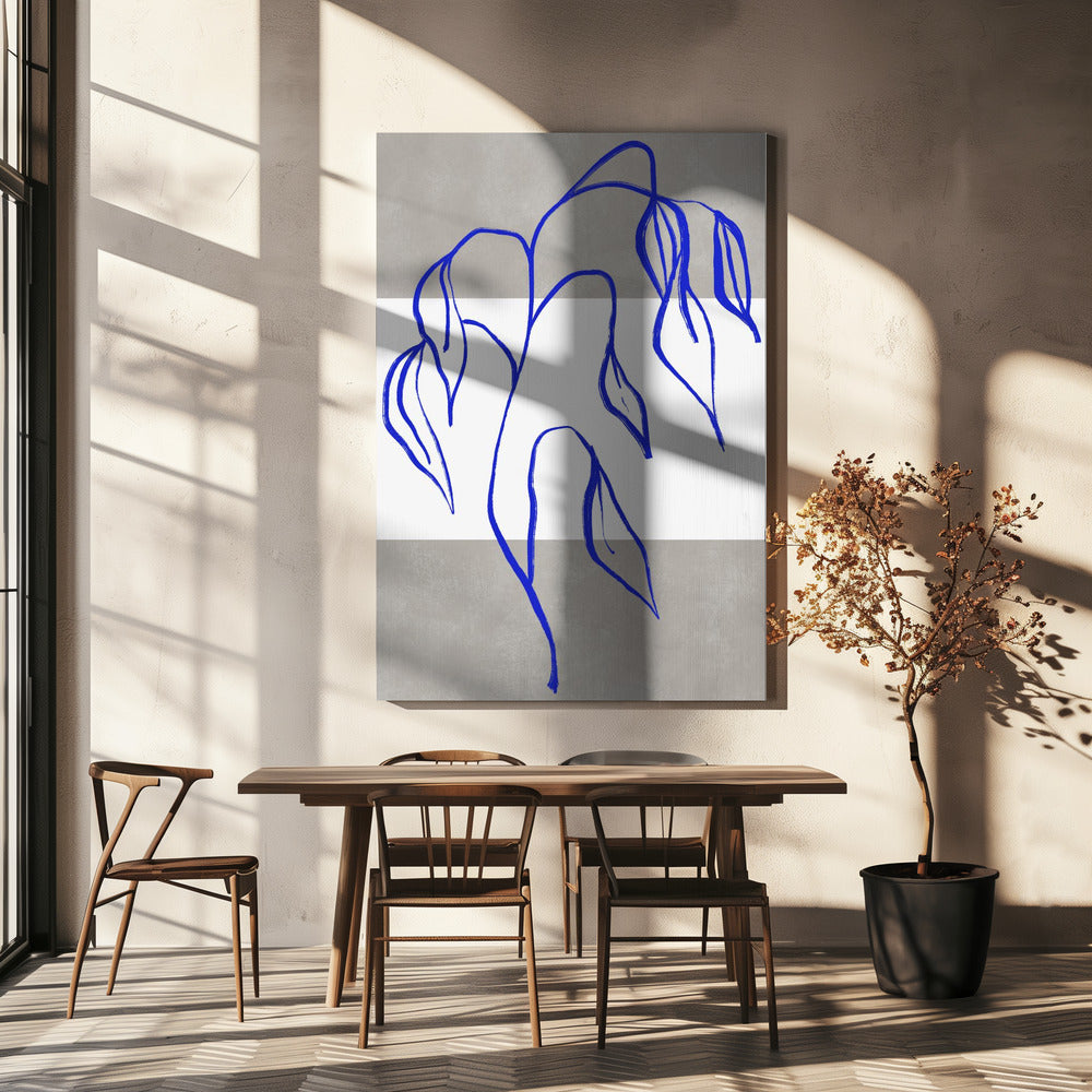 Blauwe elegantie | Canvas