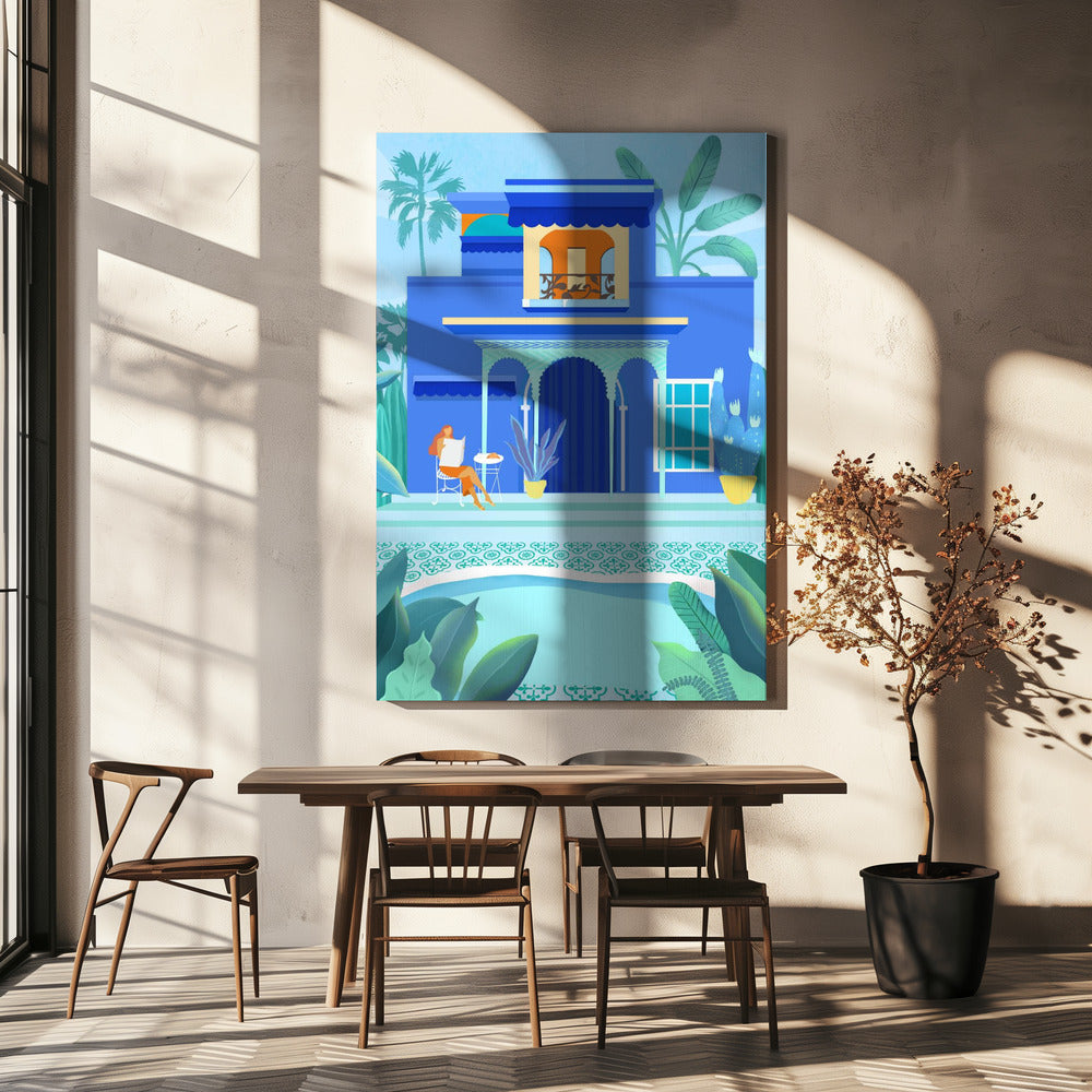 Blauwe Oase | Canvas