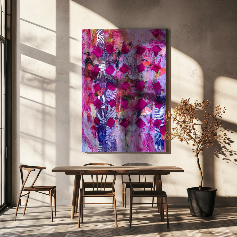 Tussen de rozen | Canvas