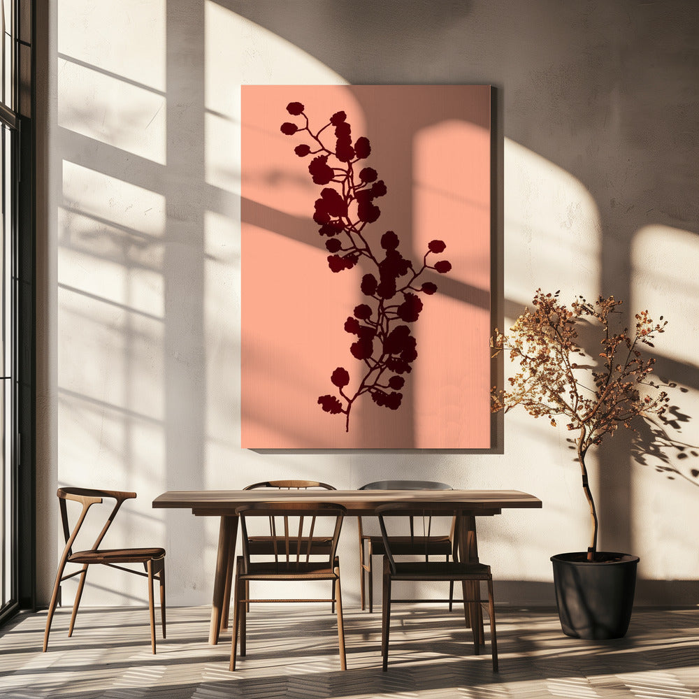 Bloemensilhouet 2 | Canvas