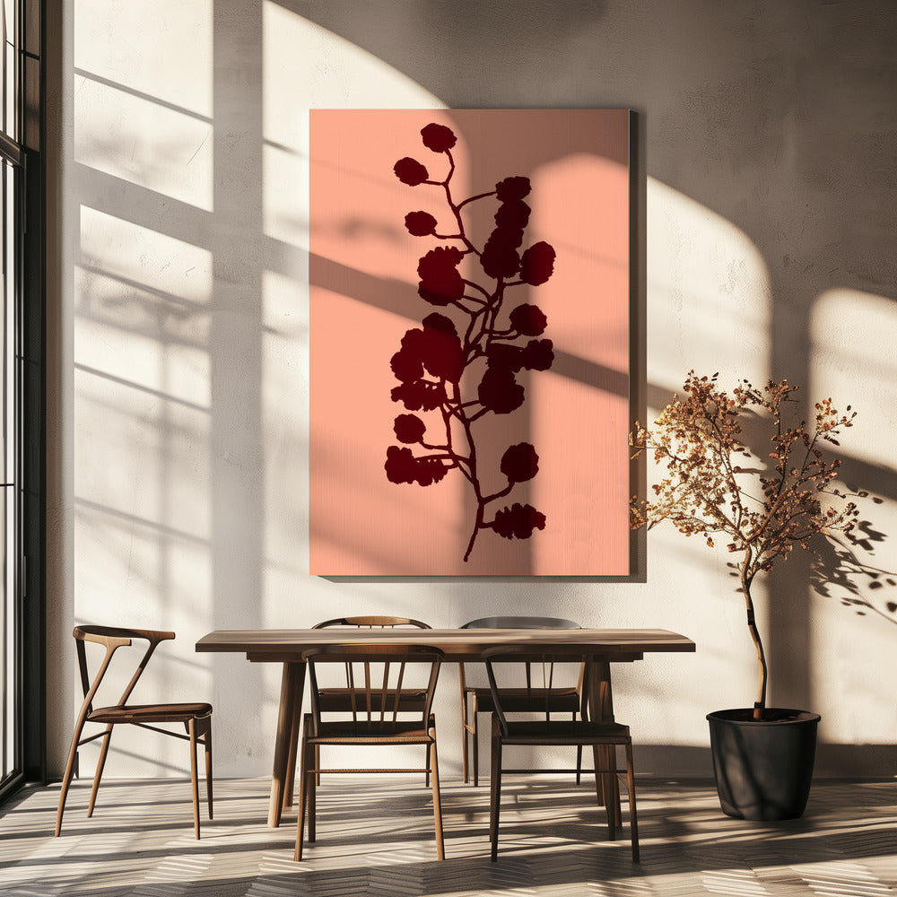Bloemensilhouet 1 | Canvas