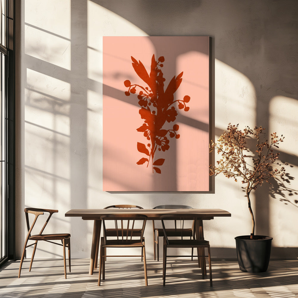 Bloemensilhouet 8 | Canvas