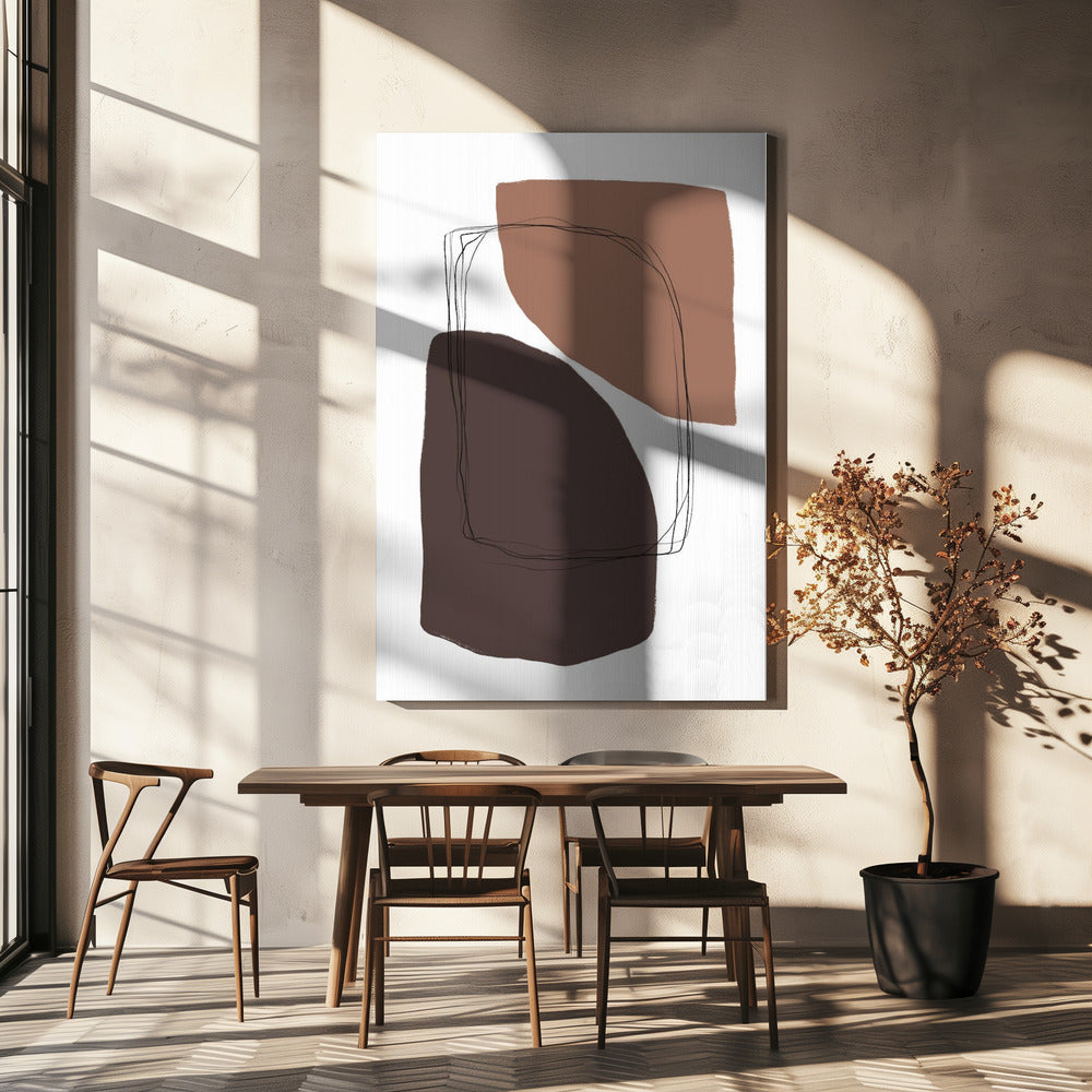 Elegante aardse vormen | Canvas