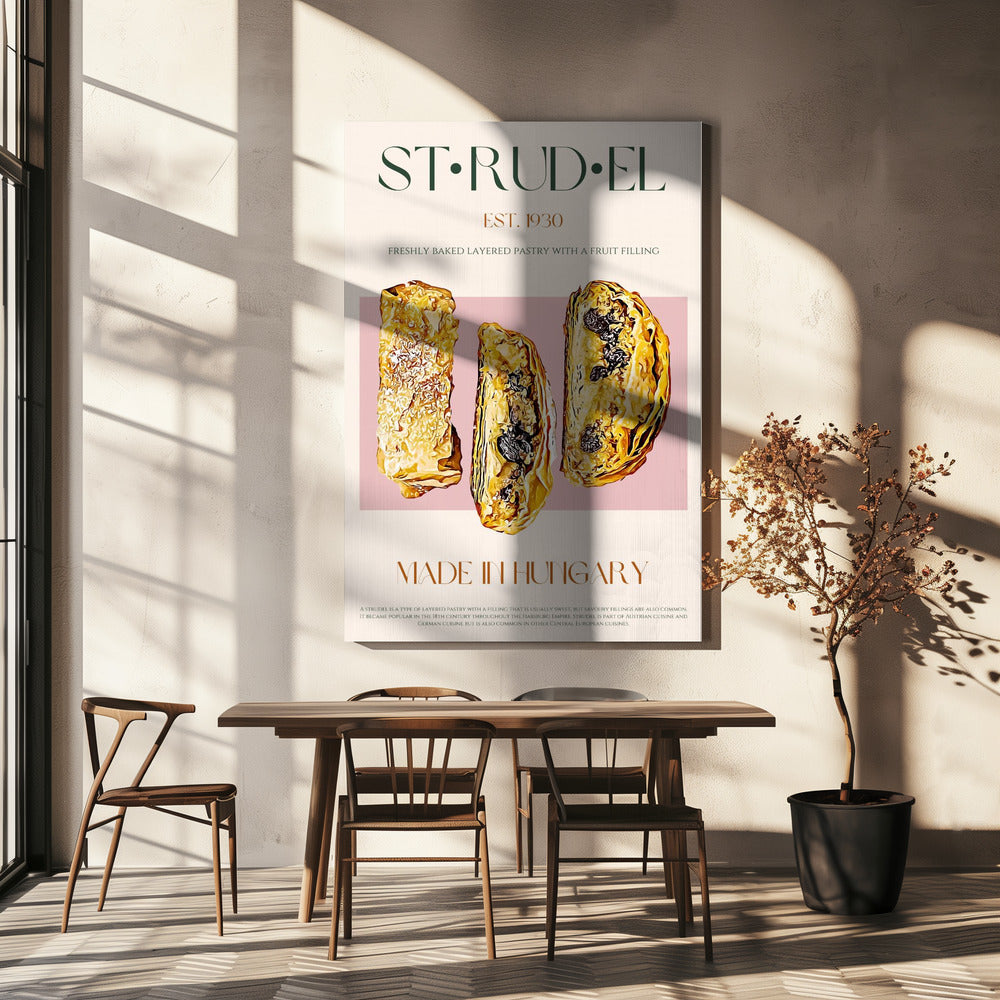 Gouden Strudel Plak | Canvas