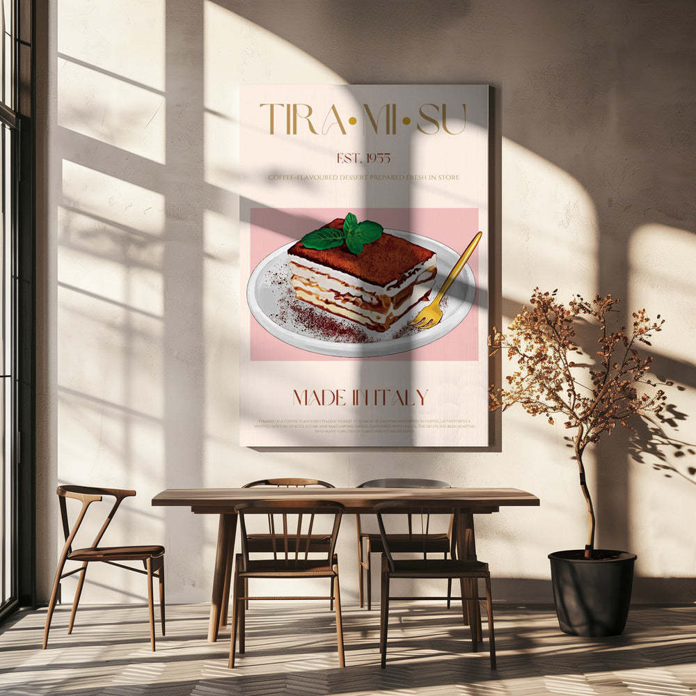 Klassieke Italiaanse Tiramisu Print | Canvas