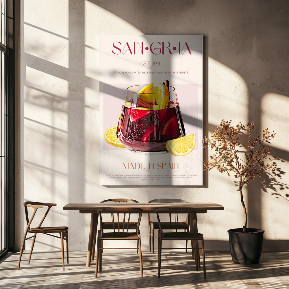 Een glas gevuld met rode wijn | Canvas