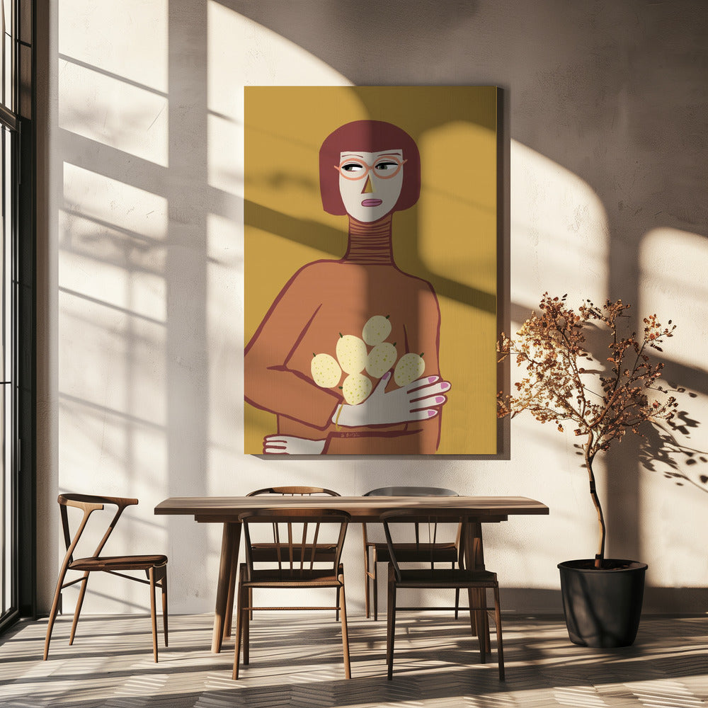 Lady with lemons | Canvas