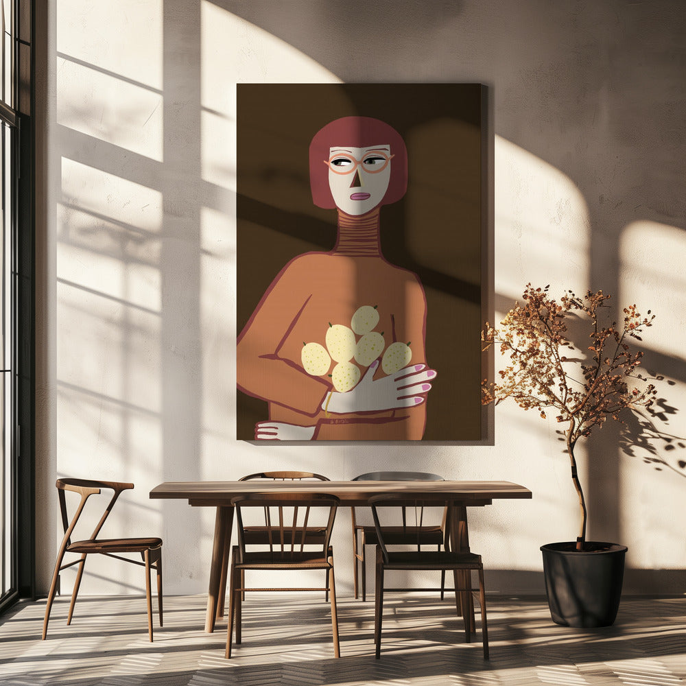 Lady with lemons | Canvas
