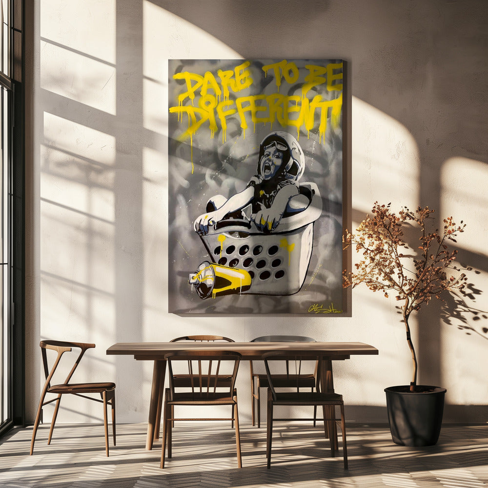 Kind in een wasmand | Canvas