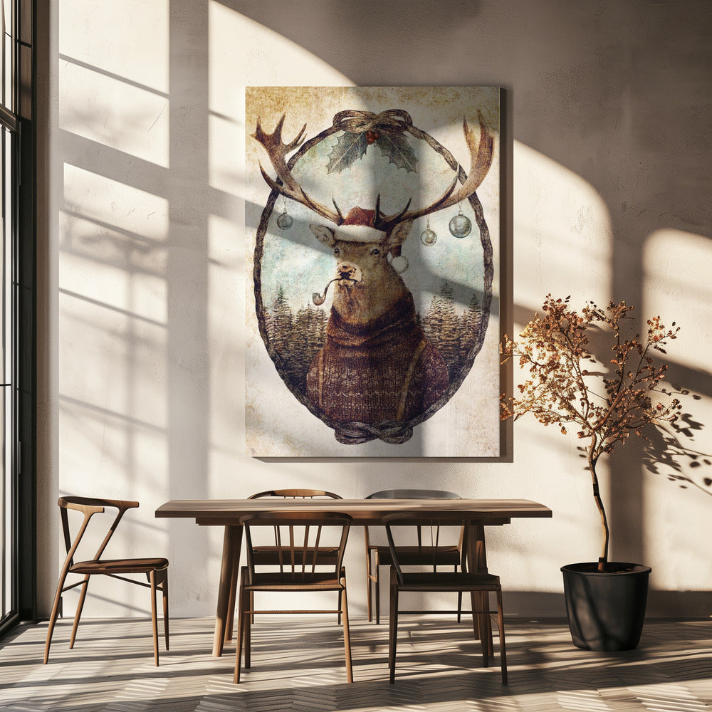 Denken aan Wild Kerstmis | Canvas