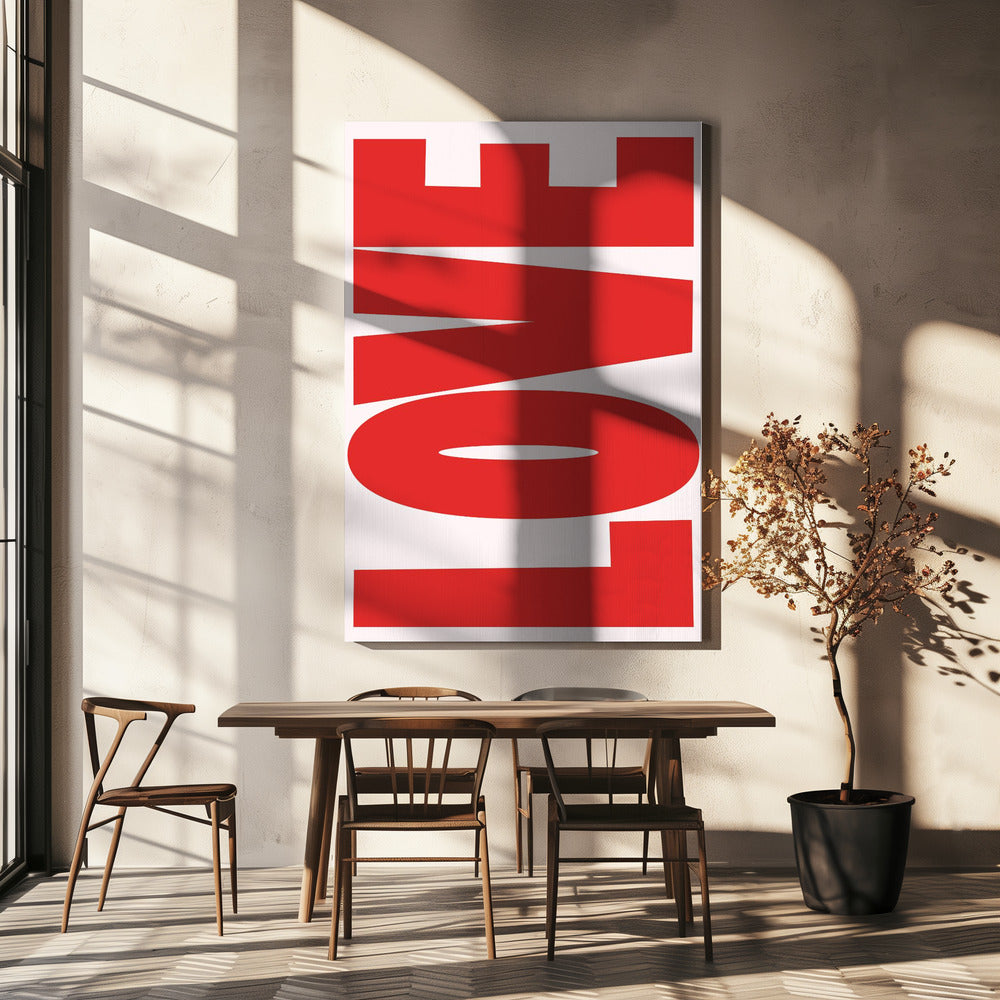 Vetgedrukte rode boodschap | Canvas