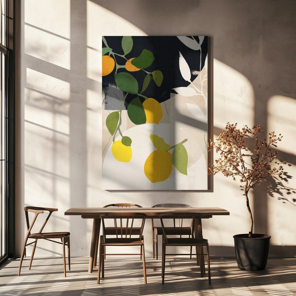 Citroen Abstracte Kunst | Canvas