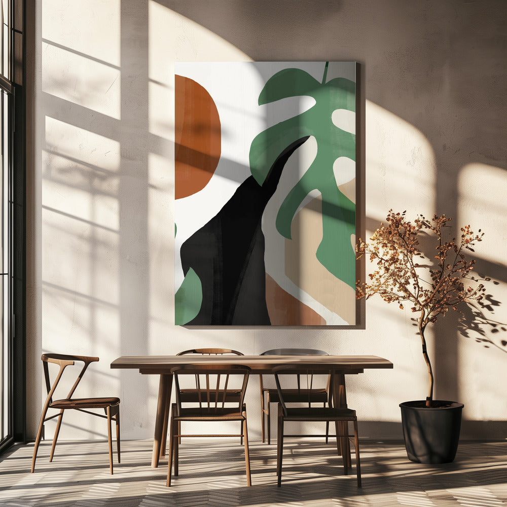 Abstracte kunst tropische bladeren | Canvas